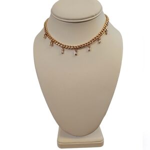 NIB Macy's Emerald-Cut Cubic Zirconia Link Necklace